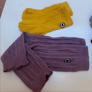 Spearmint knee high socks & leg warmers